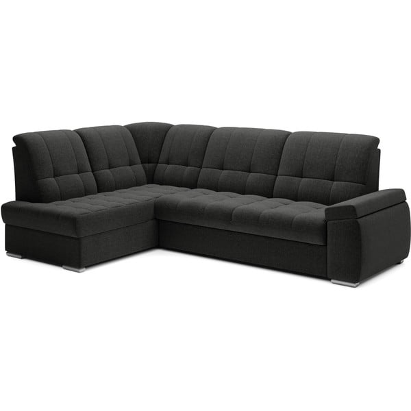 Ciemnoszary rozkładany/ze schowkiem narożnik (lewostronny/w kształcie litery L) Sado – ELTAP-image-2