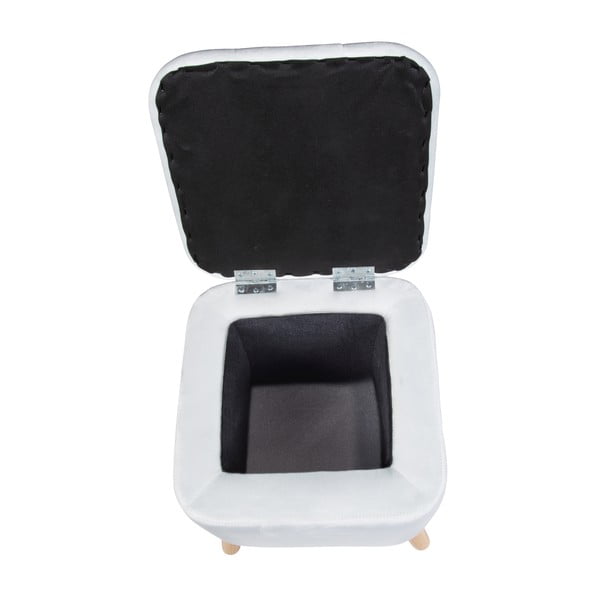 Jasnoszary aksamitny taboret – Wenko-image-3