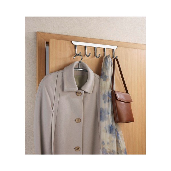 Wieszak na drzwi z 5 haczykami w srebrnej barwie Wenko Asola-image-3