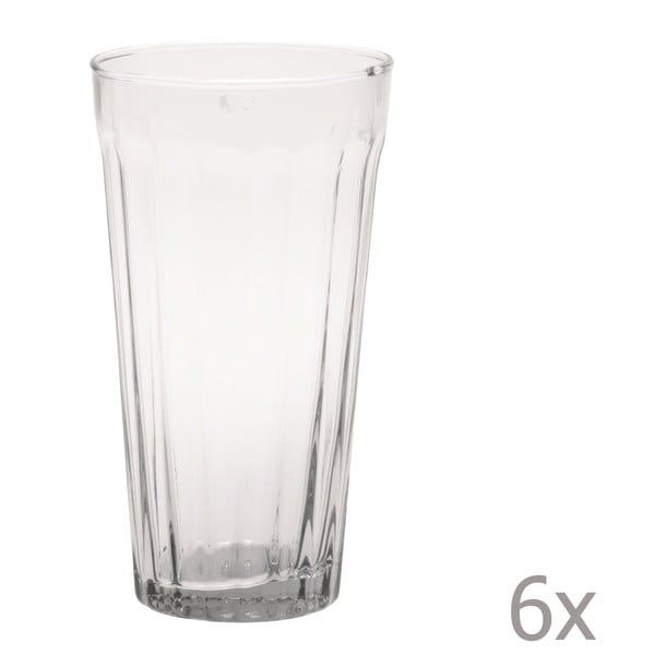 Zestaw 6 wysokich szklanek Lucca Transparent, 500 ml