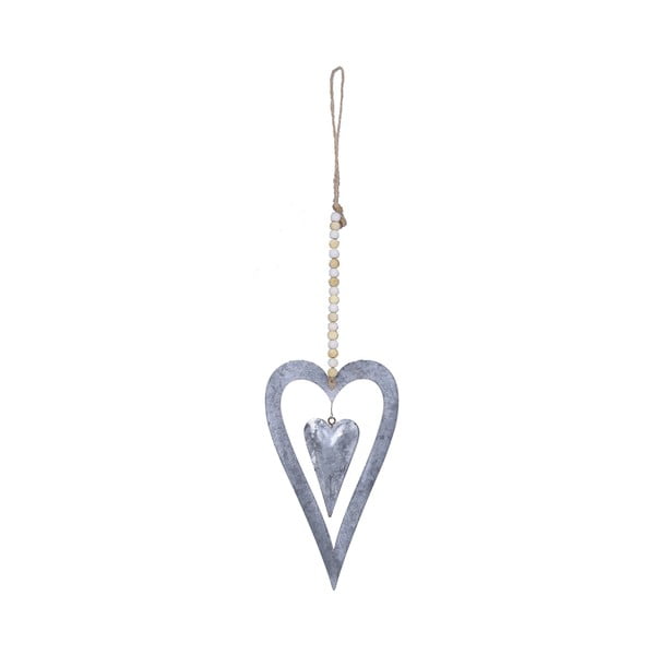 Biała wisząca dekoracja metalowa w kształcie serca Ego Dekor Heart
