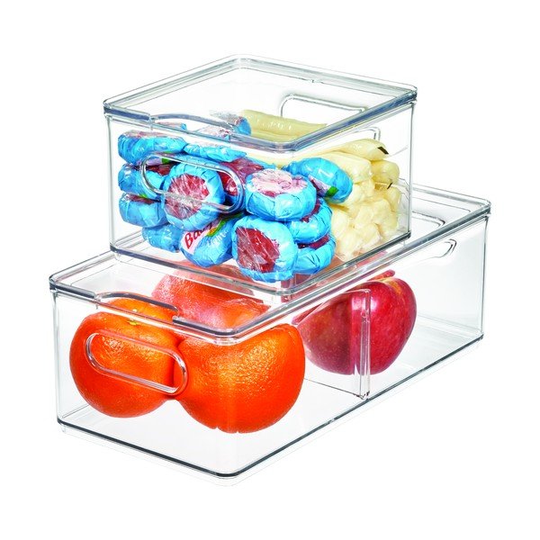 Przezroczysty pojemnik z pokrywką iDesign The Home Edit, 15,2x15,2x10,8 cm-image-4