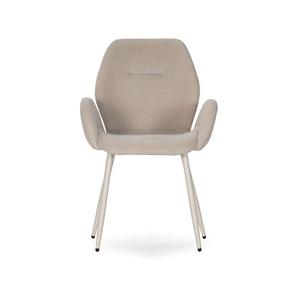 Beżowe tapicerowane fotele jadalniane zestaw 2 szt. Ansu – Marckeric-image-2