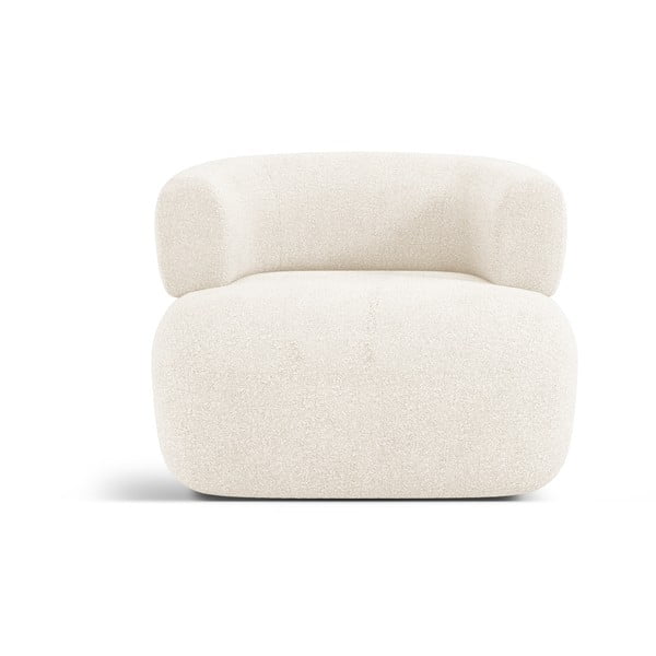 Beżowy fotel z materiału bouclé Jenny – Micadoni Home-image-2