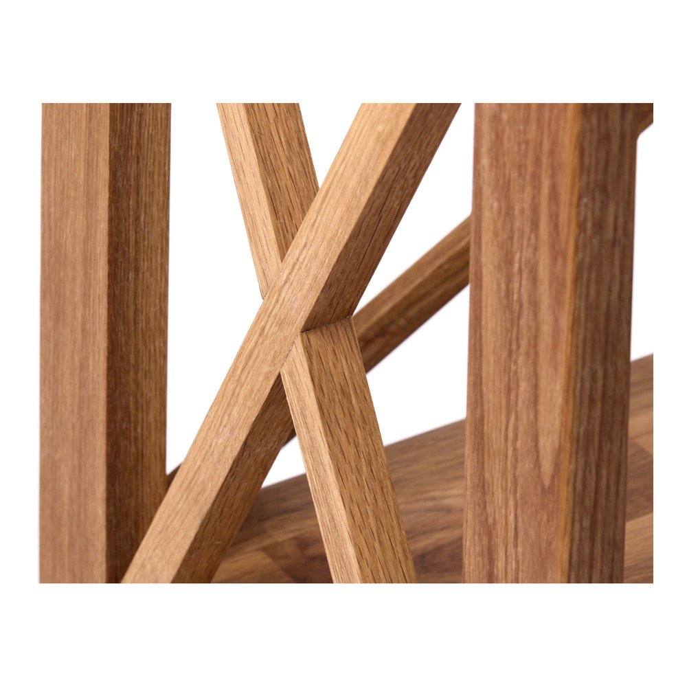 Regał z litego drewna dębowego w naturalnym kolorze 70x161 cm X-Shelf – Unique Furniture (zdjęcie 5)