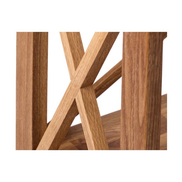 Regał z litego drewna dębowego w naturalnym kolorze 70x161 cm X-Shelf – Unique Furniture-image-4