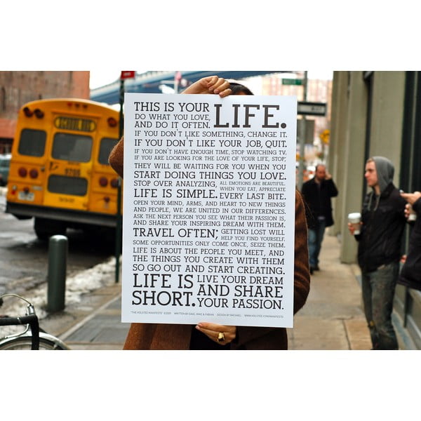 Plakat White Manifesto, 61x46 cm