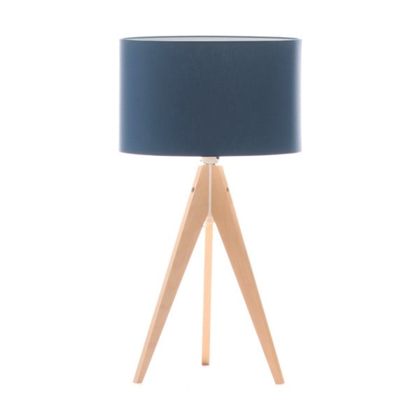 Niebieska lampa stołowa 4room Artist, brzoza, Ø 33 cm