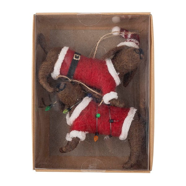 Wełniane ozdoby świąteczne zestaw 2 szt. 12 cm Monty – Bloomingville-image-3