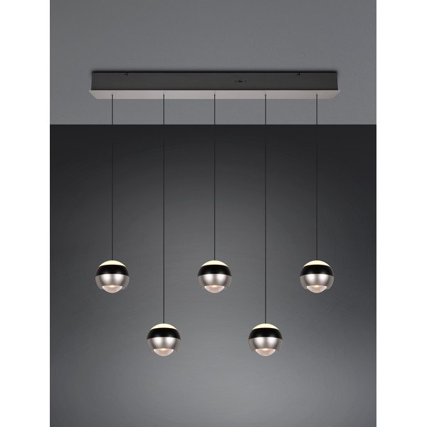 Lampa wisząca LED w czarno-srebrnym kolorze Orbit – Trio Select-image-3