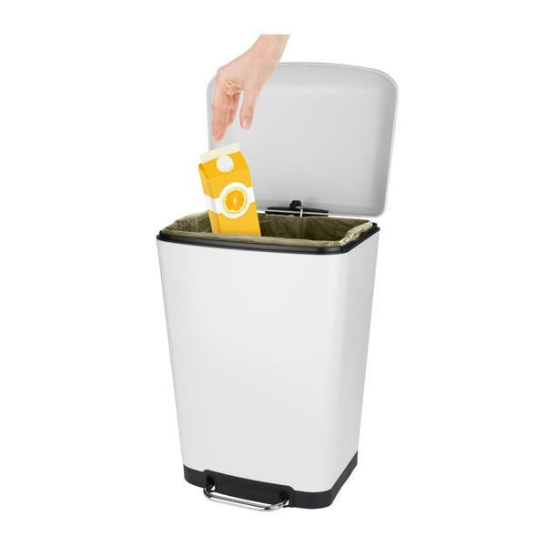 Biały kosz na śmieci z pedałem Wenko, 30 l-image-2