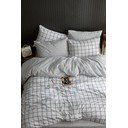 Biała pościel dwuosobowa z prześcieradłem 4-częściowa 200x220 cm Geometric – Mila Home