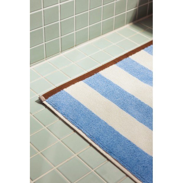 Niebieski tekstylny dywanik łazienkowy 50x80 cm Gobo – noo.ma-image-3