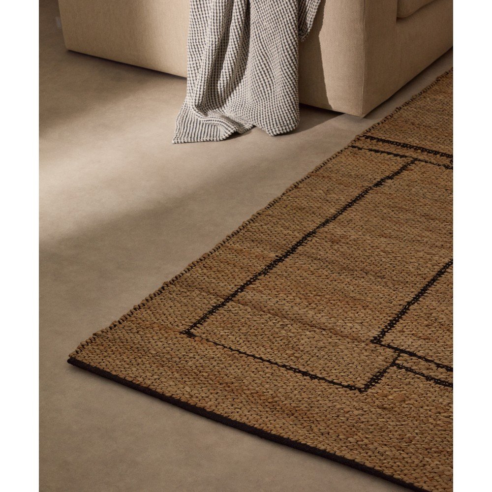 Dywan z juty dwustronny/tkany ręcznie w naturalnym kolorze 200x300 cm Velira – Kave Home (zdjęcie 3)