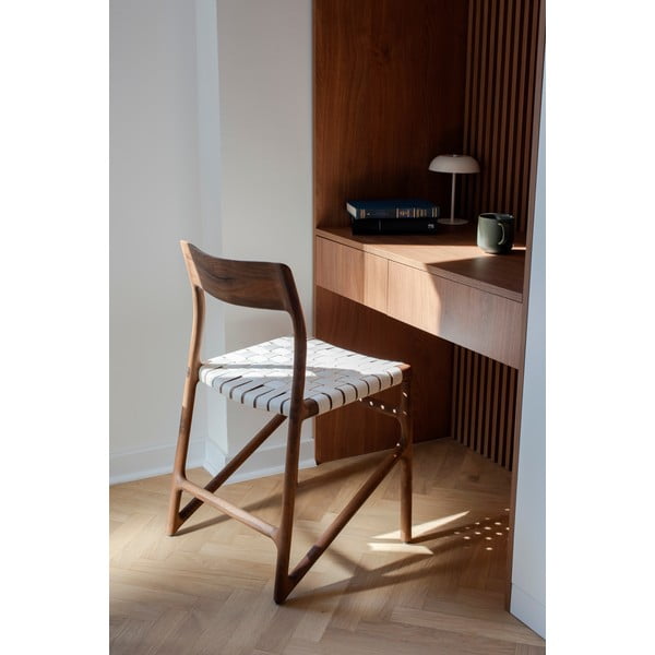 Biało-brązowe krzesło Fawn – Gazzda-image-1