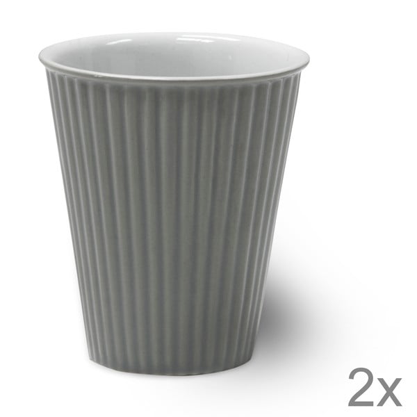 Zestaw 2 filiżanek ceramicznych Latte Fint, 10 cm