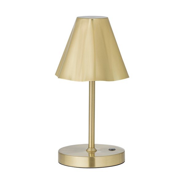 Lampa stołowa LED w kolorze mosiądzu z metalowym kloszem (wysokość 28 cm) Lianna – Bloomingville