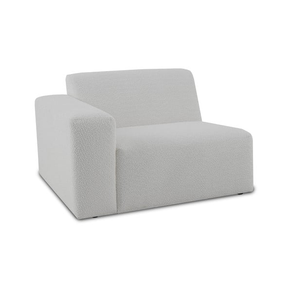 Biały moduł sofy z materiału bouclé (lewostronny) Roxy – Scandic-image-1