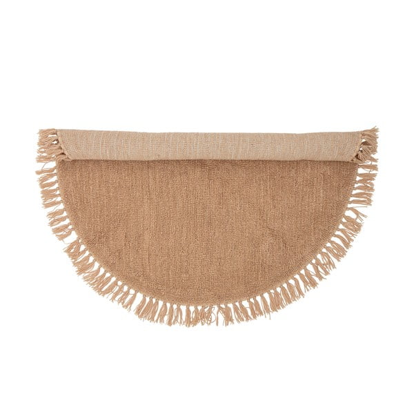 Okrągły wełniany dywan w naturalnym kolorze ø 110 cm Lenea − Bloomingville-image-2