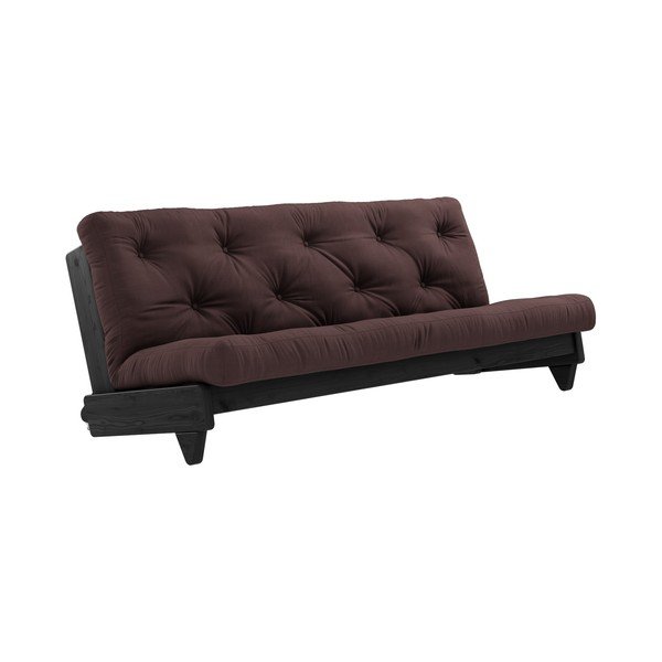 Sofa rozkładana z ciemnobrązowym pokryciem Karup Design Fresh Black/Brown-image-1