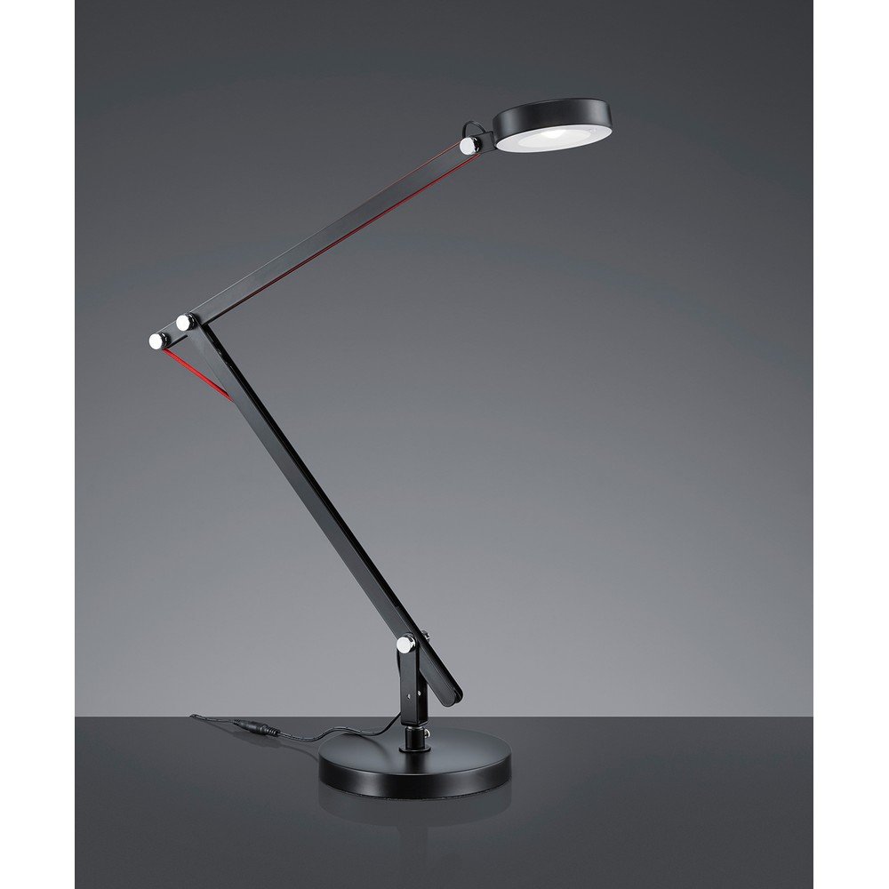 Czarna lampa stołowa LED z elastyczną konstrukcją (wysokość 90 cm) Amsterdam – Trio (zdjęcie 6)