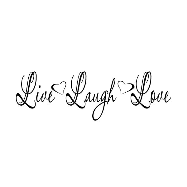 Winylowa naklejka na ścianę Live Laugh Love, 92x29 cm
