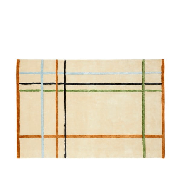 Beżowy dywan z domieszką bawełny Hübsch Ester, 120x180 cm