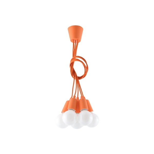 Pomarańczowa lampa wisząca ø 25 cm Rene – Nice Lamps