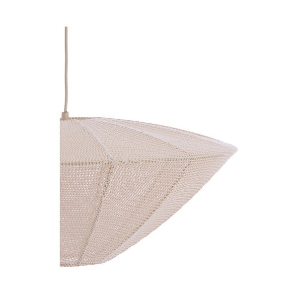 Kremowa lampa wisząca z tekstylnym kloszem Satilla – Light & Living-image-4
