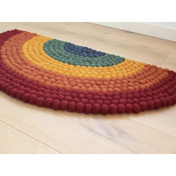 Dziecięcy wełniany dywan kulkowy Wooldot Ball Rugs Rainbow Multi-image-1