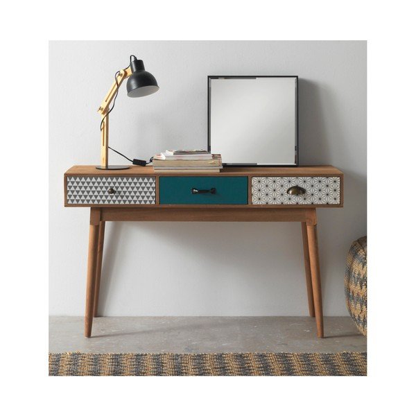 Czarna lampa stołowa Geese Wooden-image-2