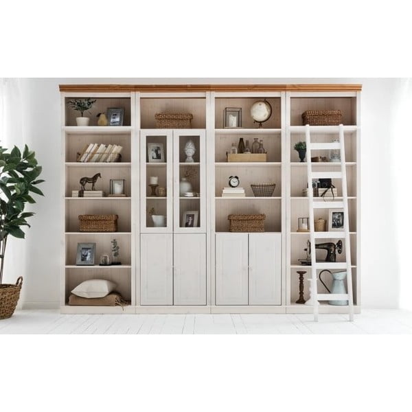 Biały regał z litego drewna sosnowego 296x223 cm Anita – Støraa-image-4