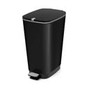 Plastikowy kosz na śmieci z pedałem w kolorze matowej czerni 45 l Chic Bin – KIS