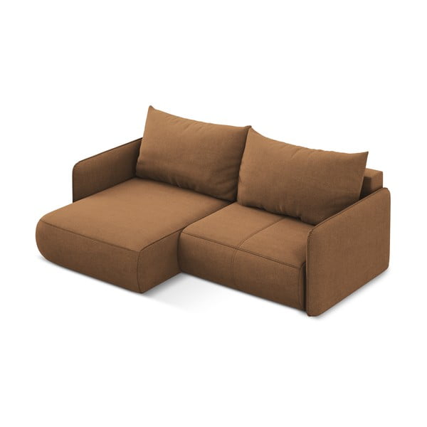 Pomarańczowy rozkładany/ze schowkiem narożnik (lewostronny) Nanea – Makamii-image-4