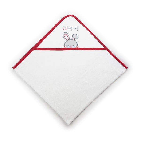 Ręcznik dziecięcy z kapturem Naf Naf Rabbit, 100x100 cm