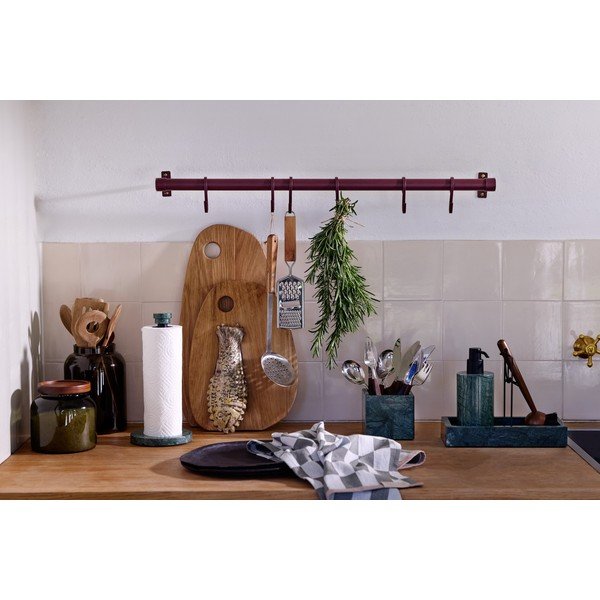 Bordowy wieszak ścienny ze stali nierdzewnej 70 cm Hang-It – Mette Ditmer Denmark-image-4