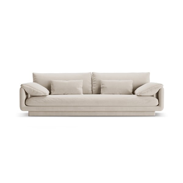 Biała sofa z materiału bouclé 250 cm Torino – Micadoni Home