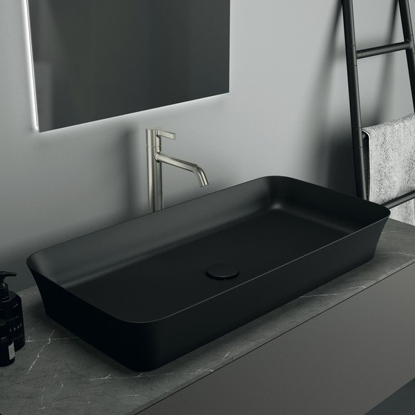 Korek do umywalki w kolorze matowej czerni ø 7 cm Ipalyss – Ideal Standard-image-1