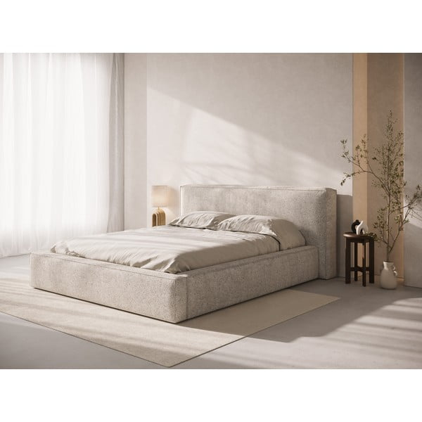 Beżowy tapicerowany zagłówek 249x100 cm Olivia – Micadoni -image-1