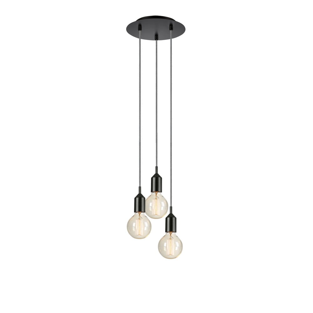 Czarna lampa wisząca 25x25 cm Bronx – Markslöjd