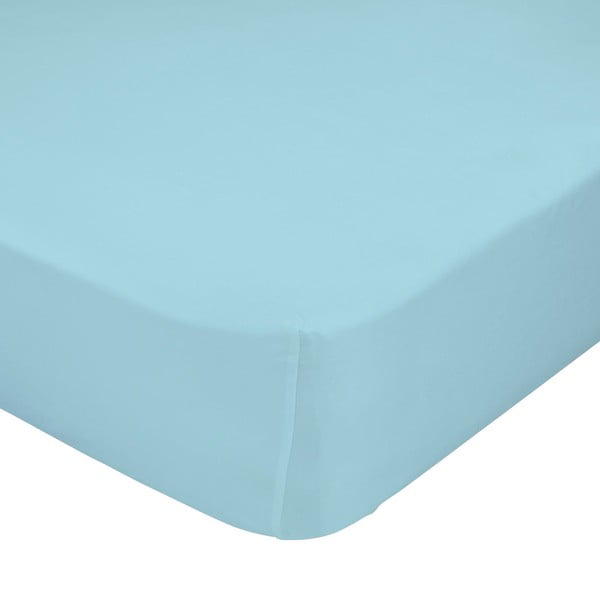 Jasnoniebieskie elastyczne prześcieradło HF Living Basic, 180x200 cm