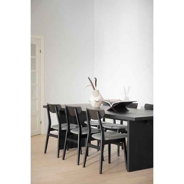 Czarne krzesło zestaw 2 szt. Rodham – Rowico-image-2