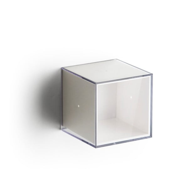 Białe
  (zamykane) naścienne pudełko z przezroczystym wiekiem Qualy Pixel Cube