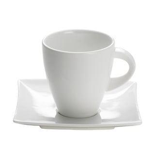 Biała porcelanowa filiżanka ze spodkiem Maxwell & Williams East Meets West, 170 ml