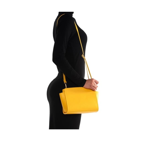 Skórzana torebka Mangotti 446 Giallo-image-3