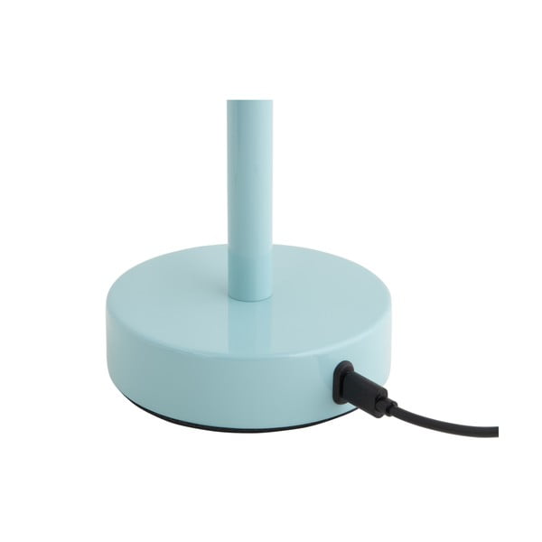 Jasnoniebieska lampa stołowa LED z metalowym kloszem (wysokość 24,5 cm) James – Leitmotiv-image-4