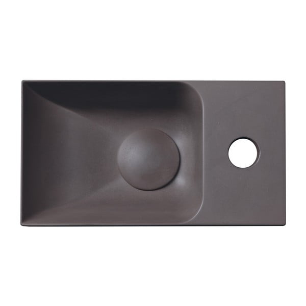 Ciemnobrązowa betonowa umywalka 31x17 cm Piccolino – Sapho-image-4