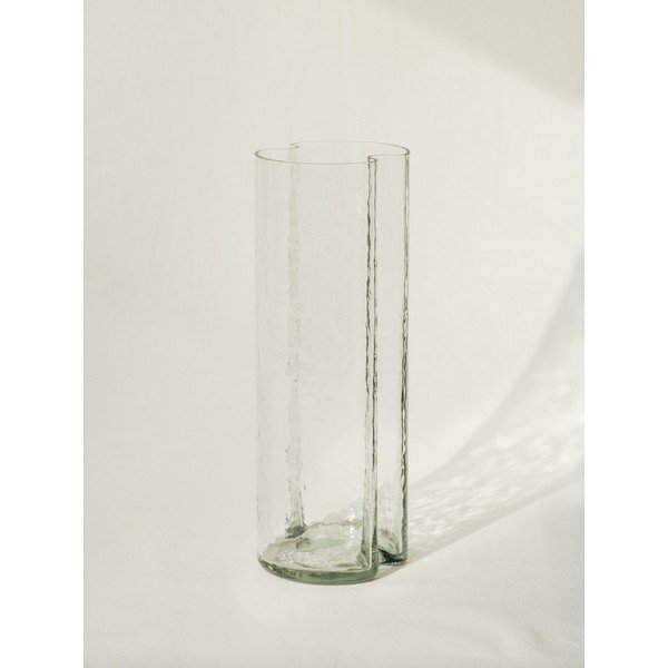 Szklany ręcznie wykonany wazon (wysokość 24 cm) Tubu – noo.ma-image-2