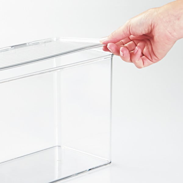 Przezroczysty pojemnik z wieczkiem iDesign, 14,5x34 cm-image-1