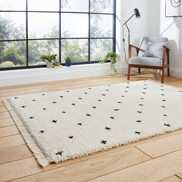 Biało-czarny dywan Think Rugs Boho Dots, 120x170 cm-image-2